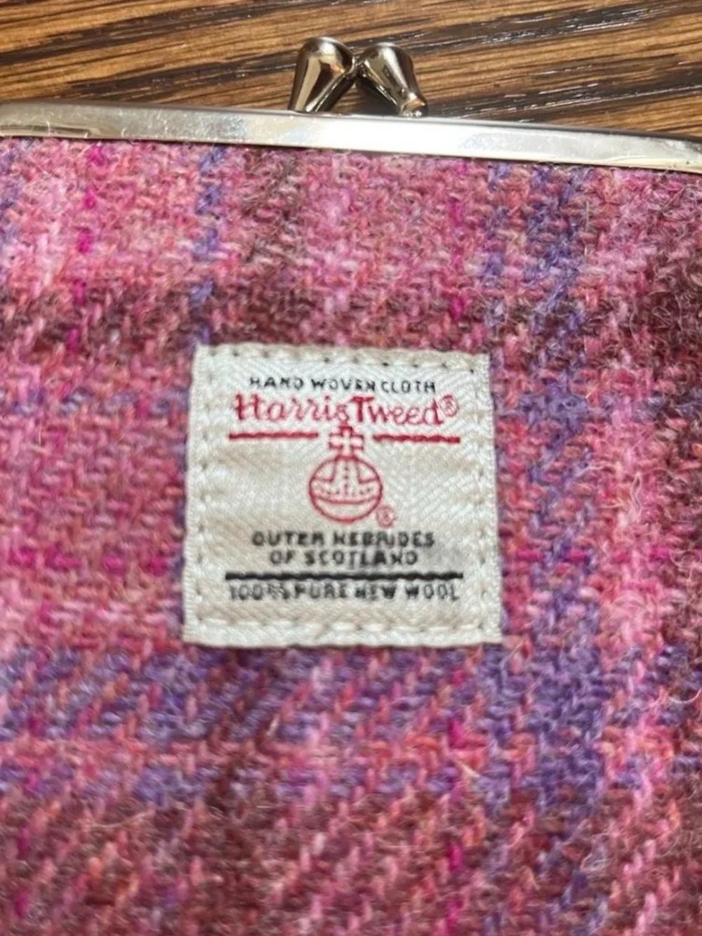 Pink Plaid Coin Purse